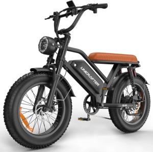 Electric Bike for Adults, Peak 1000W Ebike, 28MPH 60Miles Electric Mountain Bike, 20" Fat Tire Adult Electric Bicycle with 48V 18.2AH Battery, Dual Shock, 7 Speed, Hydraulic Suspension, Turn Signal
