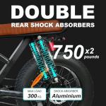 Electric Bike for Adults, Peak 1000W Ebike, 28MPH 60Miles Electric Mountain Bike, 20" Fat Tire Adult Electric Bicycle with 48V 18.2AH Battery, Dual Shock, 7 Speed, Hydraulic Suspension, Turn Signal