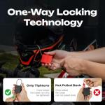 BOZZYS Cable Lock with 3 Keys | L 3.28ft(1m),D 1/6in(4mm) Adjustable Steel Cable Padlock | Aluminum Locks for Bikes, Gate, Lockers & Outdoor Gear | Weatherproof & Red