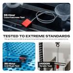 BOZZYS Cable Lock with 3 Keys | L 3.28ft(1m),D 1/6in(4mm) Adjustable Steel Cable Padlock | Aluminum Locks for Bikes, Gate, Lockers & Outdoor Gear | Weatherproof & Red