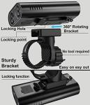 EILIOC 6400mAh Bike Lights for Night Riding, USB C Rechargeable Bicycle Headlight and Taillight Set, Super Bright 1200 Lumen, IPX5 Waterproof, Aluminum Alloy, 5 Modes, White, Red or Black