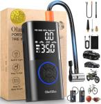 OlarHike Tire Inflator Portable Air Compressor, Smart Dual Hose System, 160PSI Auto Air Pump for Car Tires, Bike,Bicycle, Motorcycles,Electric Pump with LED Light & Digital Pressure Gauge