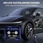 OlarHike Tire Inflator Portable Air Compressor, Smart Dual Hose System, 160PSI Auto Air Pump for Car Tires, Bike,Bicycle, Motorcycles,Electric Pump with LED Light & Digital Pressure Gauge