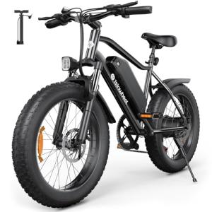 isinwheel M10 Pro Electric Bike, 1000W Peak Motor, 22 MPH 20"x4" Fat Tire Ebike, USB Phone Charging Port, 10.4Ah Removable Battery, 7-Speed Electric Dirt Bike for Adults, Teens & Women
