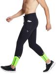 baleaf Mens Running Tights Winter Thermal Cycling Pants Water Resistant Cold Weather Gear Pockets Zipper Legsr Black/Green L