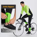 baleaf Mens Running Tights Winter Thermal Cycling Pants Water Resistant Cold Weather Gear Pockets Zipper Legsr Black/Green L