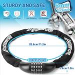APECYC Bike Chain Lock Heavy Duty, 5 Digit Combination Anti-Theft Bicycle Lock, 3 FT Hardened Steel Square Links Locks for Bike, E-Bike, Motorcycle, Scooter, Gate
