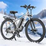 PUJH 1500W Peak Electric Bike for Adults, 48V 17.5Ah 840Wh 29'' Tires Max 32 mph 30-80 Miles Range City Commuting Class3 Ebike Front Suspension Disc Brake for Off-Road Riding
