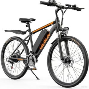 VARUN Electric Bike for Adults 500W (Peak 750W) Electric Mountain Bike, 45 Miles 20 MPH E Bike with 48V Removable Battery, 26" Tires and Front Fork Suspension