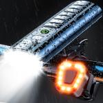 Bike Light Set, Prasky Rechargeable Bicycle Lights Front and Rear, Super Bright LED Headlight, IP65 Waterproof Multiple Modes Road Mountain Bike Lights for Night Riding