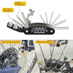 PXZBLG Bike Multi Tool, 16 in 1 Bicycle Multi-Tool, Bicycle Repair Tool, Portable Foldable Bike Multitool Cycling Tool