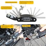 PXZBLG Bike Multi Tool, 16 in 1 Bicycle Multi-Tool, Bicycle Repair Tool, Portable Foldable Bike Multitool Cycling Tool