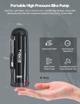 Tiakia Mini Bike Floor Pump with Gauge 220psi High Pressure Compact Bike Pump Aluminum Tire Pump Portable Bicycle Air Pump fits Schrader Presta Valve Hand Pump for Road Mountain Bike Balls