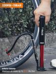 Tiakia Mini Bike Floor Pump with Gauge 220psi High Pressure Compact Bike Pump Aluminum Tire Pump Portable Bicycle Air Pump fits Schrader Presta Valve Hand Pump for Road Mountain Bike Balls