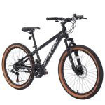 SPATIAL Mountain Bike, 20/24/26/27.5/29 inch Outdoor Cycling Bike,21/8 Speed Lightweight Aluminum Frame | Dual Disc Brakes,Adjustable Ergonomic Seat for Men Women Adult Teens (Black, 24'')