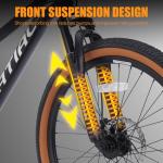 SPATIAL Mountain Bike, 20/24/26/27.5/29 inch Outdoor Cycling Bike,21/8 Speed Lightweight Aluminum Frame | Dual Disc Brakes,Adjustable Ergonomic Seat for Men Women Adult Teens (Black, 24'')