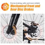 SPATIAL Mountain Bike, 20/24/26/27.5/29 inch Outdoor Cycling Bike,21/8 Speed Lightweight Aluminum Frame | Dual Disc Brakes,Adjustable Ergonomic Seat for Men Women Adult Teens (Black, 24'')