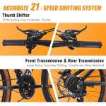 SPATIAL Mountain Bike, 20/24/26/27.5/29 inch Outdoor Cycling Bike,21/8 Speed Lightweight Aluminum Frame | Dual Disc Brakes,Adjustable Ergonomic Seat for Men Women Adult Teens (Black, 24'')