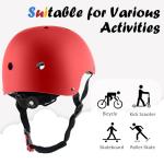 Kids Bike Helmet, Adjustable and Multi-Sport, from Toddler to Youth, 3 Sizes (Red)