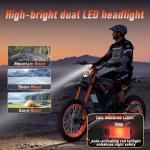 Electric Dirt Bike for Teens Adults, Peak 2500W Electric Motorcycle with 48V/21AH Removable Battery, 35MPH & 34Miles Range, 14"/12" Fat Tire, Dual Braking & Suspension, UL Certificate (Orange)