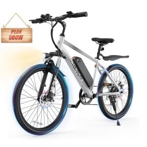 VARUN Electric Bike - Ebikes for Adults 350W 20MPH Commuter Ebike with 36V Removable Battery, 24'' Electric Mountain Bike with Front Fork Suspension and Dual Disc Brakes