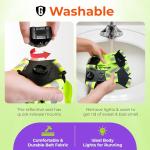 GREERRIDE Light Up Running Vest - Rechargeable, Reflective Running Vest for Runners, Dark Night Walking Reflective Safety Gear for Men Women with Removable White and Red Flashlights