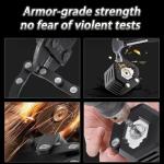 Klyra Bike Lock, 2026 Upgrade Folding Mountain Bicycle Locks, Compact Bikes Chain with Bracket, Heavy Duty Anti Theft, High Security Alloy Steel Chain for Motorcycle E‑Scooter (1Set)