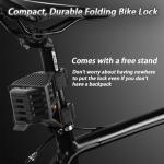 Klyra Bike Lock, 2026 Upgrade Folding Mountain Bicycle Locks, Compact Bikes Chain with Bracket, Heavy Duty Anti Theft, High Security Alloy Steel Chain for Motorcycle E‑Scooter (1Set)