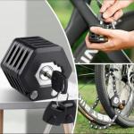 Klyra Bike Lock, 2026 Upgrade Folding Mountain Bicycle Locks, Compact Bikes Chain with Bracket, Heavy Duty Anti Theft, High Security Alloy Steel Chain for Motorcycle E‑Scooter (1Set)