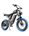 ZABLIZ Electric Bike for Adults, 20×4.0" Fat Tires with Peak 1000W Motor, 48V 15.6Ah Battery Up to 45 Miles Range and 30MPH Max Speed, Dual Disc Brakes Dirt Ebike Hydraulic Suspension and 7-Speed