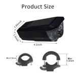 Ultra Bright Bike Light, IPX4 Water Resistant Bicycle Headlight, USB Rechargeable, 3 Light Modes, Solar Powered LED Bicycle Lights Front for Kid Women Men Road Cycling Safety