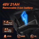 VALTINSU EM5 Electric Dirt Bike w/Light & Display, Off-Road Motorcycle 2500W 3 Speed Modes (Max 35MPH) 48V Range 31MI,14"/12" Tires,Dual Suspension & Hydraulic Brakes Fit Age 13+,Carbon Fiber Style