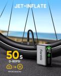 Fanttik X10 Ace Tiny Mini Electric Bike Pump, 120 PSI Compact Air Pump with Presta and Schrader Valve, Fast Inflate Electric Bike Pump Portable for Road Bike