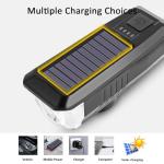 Ultra Bright Bike Light, IPX4 Water Resistant Bicycle Headlight, USB Rechargeable, 3 Light Modes, Solar Powered LED Bicycle Lights Front for Kid Women Men Road Cycling Safety