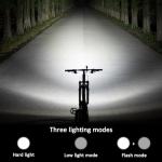 Ultra Bright Bike Light, IPX4 Water Resistant Bicycle Headlight, USB Rechargeable, 3 Light Modes, Solar Powered LED Bicycle Lights Front for Kid Women Men Road Cycling Safety