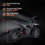 VALTINSU EM5 Electric Dirt Bike w/Light & Display, Off-Road Motorcycle 2500W 3 Speed Modes (Max 35MPH) 48V Range 31MI,14"/12" Tires,Dual Suspension & Hydraulic Brakes Fit Age 13+,Carbon Fiber Style