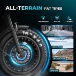 Jasion YR16 Electric Bike for Adults Teens, 1000W Peak Motor & 48V 12.5AH Battery Electric Bicycle, 16" Fat Tire Dirt Bike with Dual Suspension & Cruise Control, 55 Miles EBike Fit Teenagers & Kids