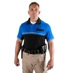 RYNO GEAR 100% Polyester Jersey Knit Two Tone Security Bike Patrol Polo Shirts (Royal Blue/Black) Medium