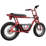 Razor Rambler 16 Electric Retro Mini Bike Ride for Adults Ages 18+, 220 lb Max Weight, Red – 350W Motor, Up to 15.5 Mph, 45-Min Run Time, Twist-Grip Throttle, Spoked Wheels w/ 16” Pneumatic Tires