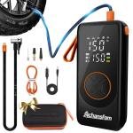 AchansFam P9 Pro Portable Tire Inflator - 22" Hose, Dual Power Supply, Cordless with Carry Case, Auto Shut-Off, Tire Inflator Portable Air Compressor for Cars, Motorcycles, Bicycles & Sports Ball