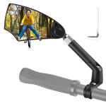 WEST BIKING Anti-Glare Handlebar Bike Mirror - Bike Rear View Mirror With Retractable & 360 ° Adjustable Lens, Foldable Bicycle Mirror For 20-23mm Handlebar (Left)