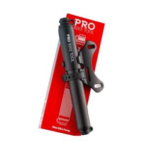 PRO BIKE TOOL Mini Bike Pump Classic - Fits Presta & Schrader Valves - up to 100 PSI / 6.9 Bar - Bicycle Tire Pump for Road and Mountain Bikes - Small, Portable and Compact Hand Frame-Mounted Pump