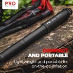 PRO BIKE TOOL Mini Bike Pump Classic - Fits Presta & Schrader Valves - up to 100 PSI / 6.9 Bar - Bicycle Tire Pump for Road and Mountain Bikes - Small, Portable and Compact Hand Frame-Mounted Pump