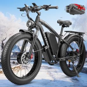 6000W Dual Motor Electric Bike for Adults - 34Ah Fast Ebike with 45 MPH Max Speed for Men Women,Up to 100 Miles,24" Fat Tire Hydraulic Disc Brake Electric Bicycle,Off-Road Mountain Commuter E-Bike