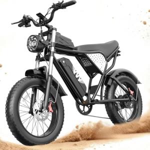 YVY Electric Bike for Adults, 3000/1500W,52V 20/40Ah Removable Battery, 30/37 MPH & 30-170 Miles Ebike, 20" All-Terrain Fat Tire Dirt Bike, UL2849 Certified for Mountain Snow Sand Off-Road