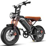 Furider Electric Bike for Adults, 1200W Peak Power Ebike, 28MPH, 48V 18Ah Removable Battery, 35-Mile Range, 500LBS Load, 16'' Fat Tire Electric Dirt Bikes, Electric Mountain Bicycles for All-Terrain