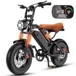 Furider Electric Bike for Adults, 1200W Peak Power Ebike, 28MPH, 48V 18Ah Removable Battery, 35-Mile Range, 500LBS Load, 16'' Fat Tire Electric Dirt Bikes, Electric Mountain Bicycles for All-Terrain