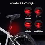 Suruid Super Bright LED Bike Light, USB Rechargeable Bicycle Light 5 Modes, Waterproof Bike Headlight with Taillight, Daytime Running Light, MTB Off-Road Cycling Commuting