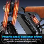 Furider Electric Bike for Adults, 1200W Peak Power Ebike, 28MPH, 48V 18Ah Removable Battery, 35-Mile Range, 500LBS Load, 16'' Fat Tire Electric Dirt Bikes, Electric Mountain Bicycles for All-Terrain