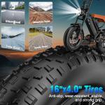 Furider Electric Bike for Adults, 1200W Peak Power Ebike, 28MPH, 48V 18Ah Removable Battery, 35-Mile Range, 500LBS Load, 16'' Fat Tire Electric Dirt Bikes, Electric Mountain Bicycles for All-Terrain